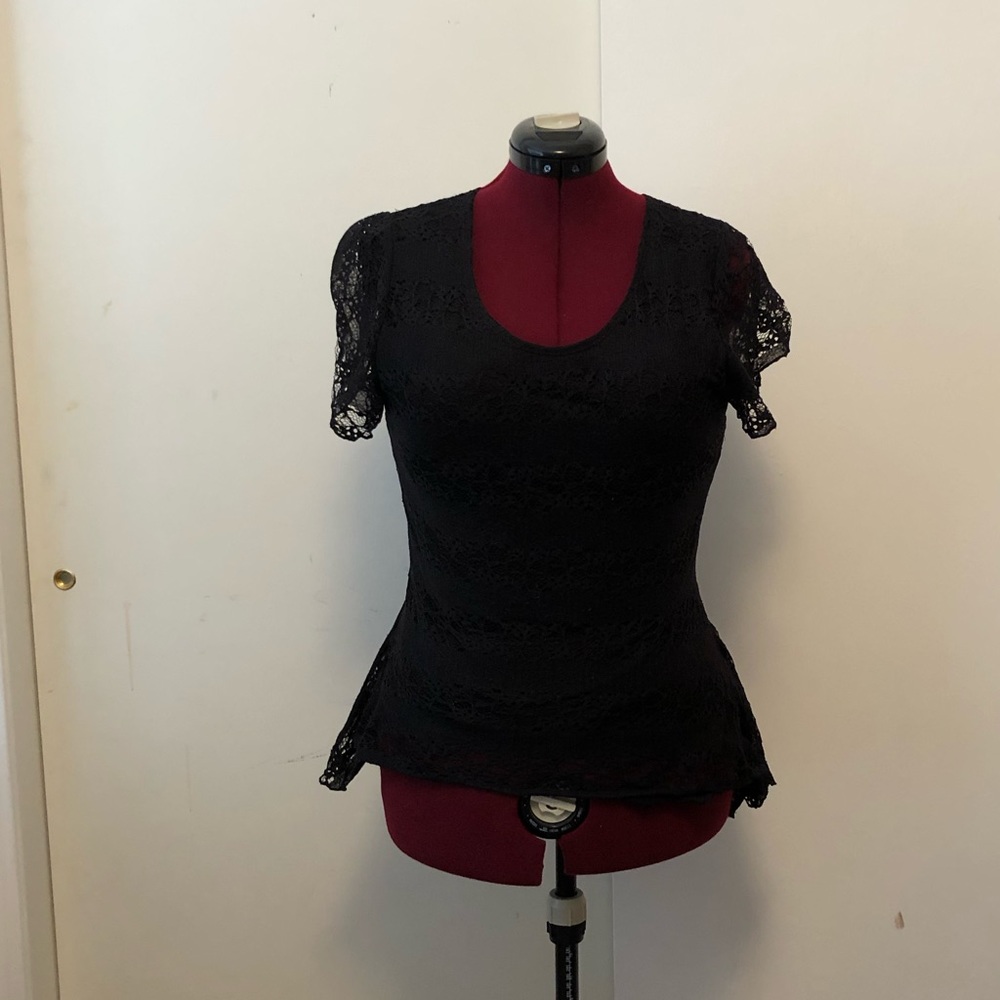 Cute Black Lace Top